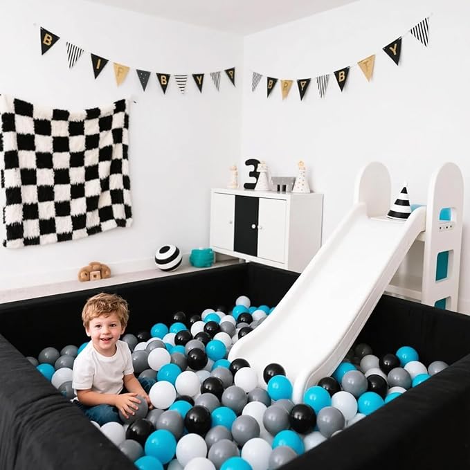 STARBOLO Ball Pit Balls for Toddlers Pack of 100 200 500 - BPA&Phthalate Free Non-Toxic Crush Proof Soft Plastic Balls for 1-5Years Old Toddlers Girl Kids Birthday Pool Playpen Tent Party