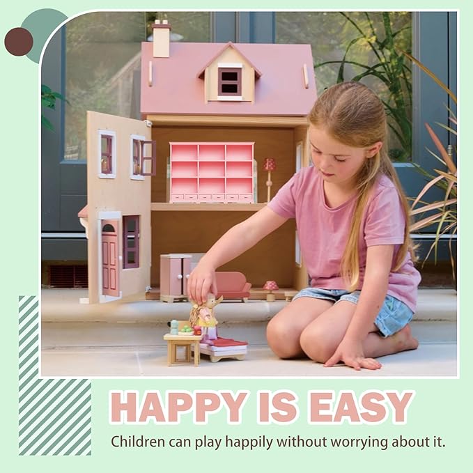 1:12 Scale Dollhouse Bookshelf, Classic Doll House Bookcase & Versatile Dollhouse Furniture Decor, Interesting Christmas & Birthday Gift for Kids
