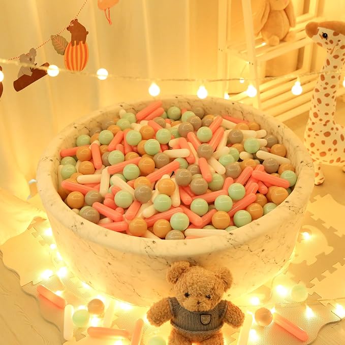 STARBOLO Ball Pit Balls for Kids -Pack of 150 200 500 Colorful Ball Pit Balls Crush Proof Plastic Toy Balls for Toddlers Ball Pit, Ball Pit Play Tent, Baby Pool Water Toys