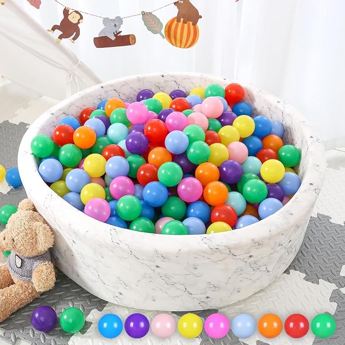 STARBOLO Ball Pit Balls for Toddlers Phthalate Free BPA Free Non-Toxic Crush Proof Play Balls for Toddlers Kids Pool Playhouse Pack of 100 200 500