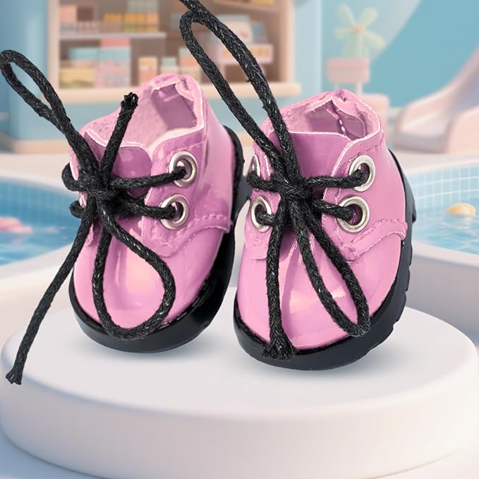 15-17cm Doll Shoes for 15-17cm Doll Boots, 6.7 inch Doll Shoes Accessories (Pink)