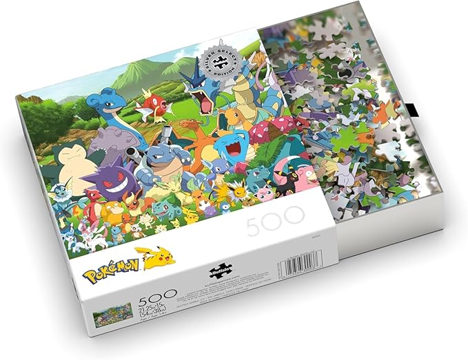 Buffalo Games - Silver Select - Pokemon - Favorites Group - 500 Piece Jigsaw Puzzle for Adults -Challenging Puzzle Perfect for Game Nights - Finished Size is 21.25 x 15.00