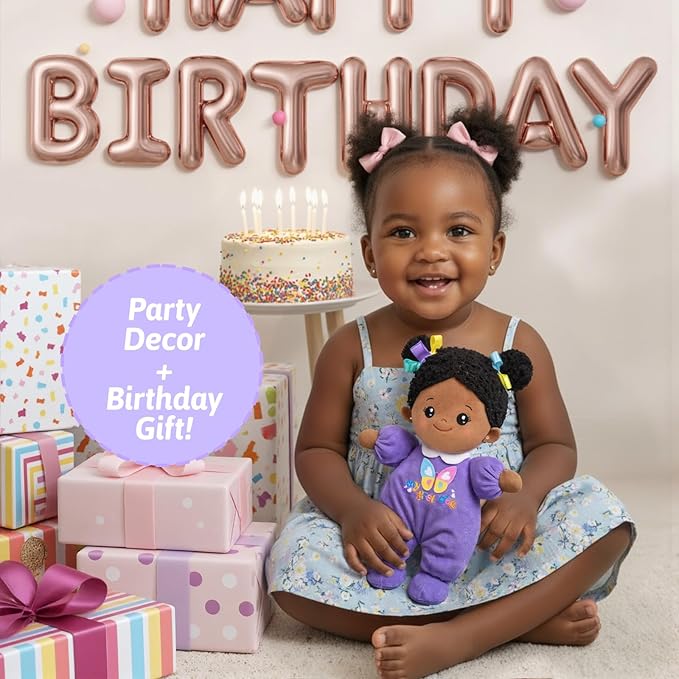 OUOZZZ 10" Black Baby Doll for 1 Year Old Girl Gifts - First African American Baby Dolls for Toddler Girl Toys Birthday Gift & 1 Year Old Toys