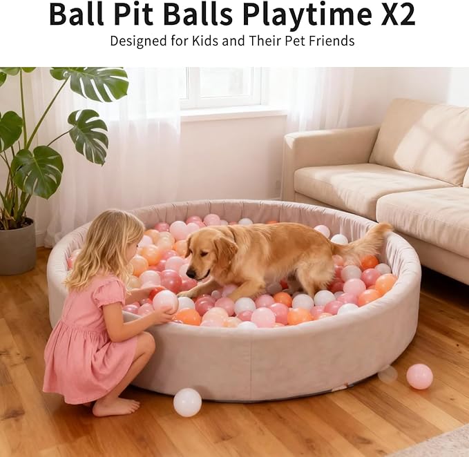 STARBOLO Ball Pit Balls for Toddlers Pack of 100 200 500 - BPA&Phthalate Free Non-Toxic Crush Proof Soft Plastic Balls for 1-5Years Old Toddlers Girl Kids Birthday Pool Playpen Tent Party