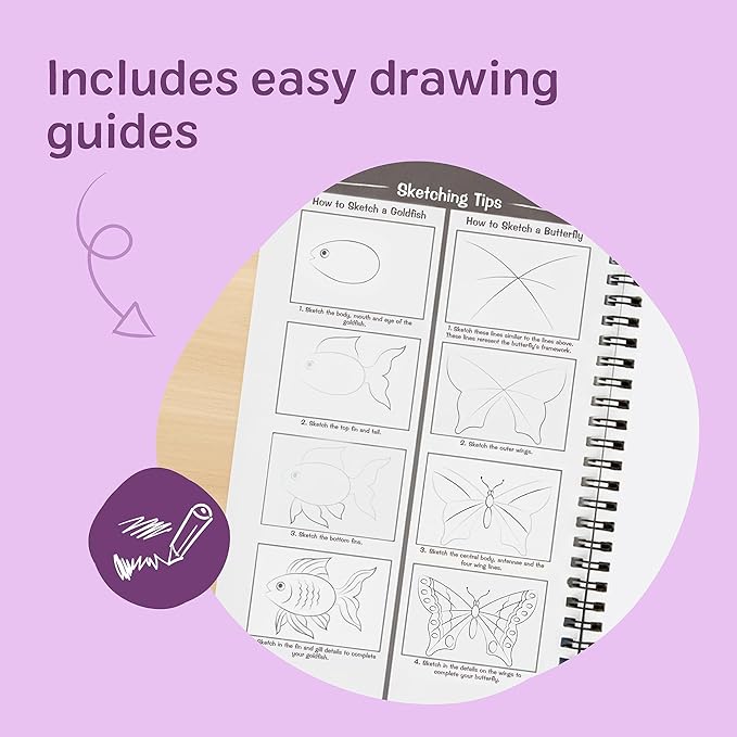 Melissa & Doug Sticker Wow!™ 24-Page Activity Pad and Sticker Stamper, 300 Stickers, Arts and Crafts Fidget Toy Collectible Character – Purple Unicorn - for Kids Ages 3+ - FSC Certified