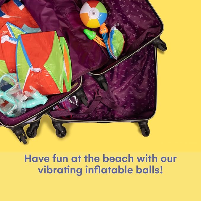 Top Race 2-Pack Giant Beach Balls 42-Inch Inflatable Pool Balls for Swimming and Outdoor Fun - Multicolor Big Shiny Ball for Beach Party and Summer Games