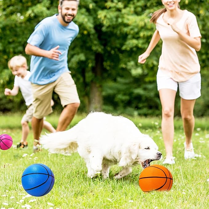 12Pcs 5Inch Mini Basketballs,Colorful Rubber InflatableBasketball,Pool Kick Balls Toy with Inflation Pump for Indoor Mini Basketball Hoop,Beach Sports Game,Party Favor
