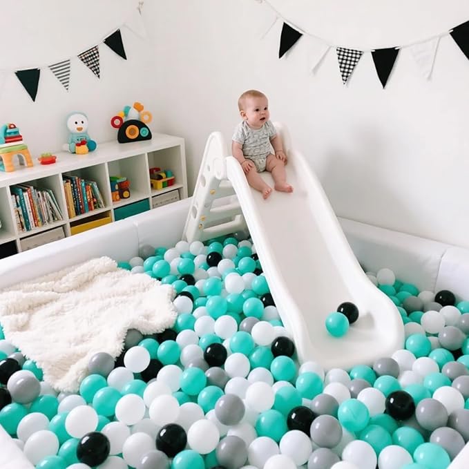 STARBOLO Ball Pit Balls for Toddlers Pack of 100 200 500 - BPA&Phthalate Free Non-Toxic Crush Proof Soft Plastic Balls for 1-5Years Old Toddlers Girl Kids Birthday Pool Playpen Tent Party