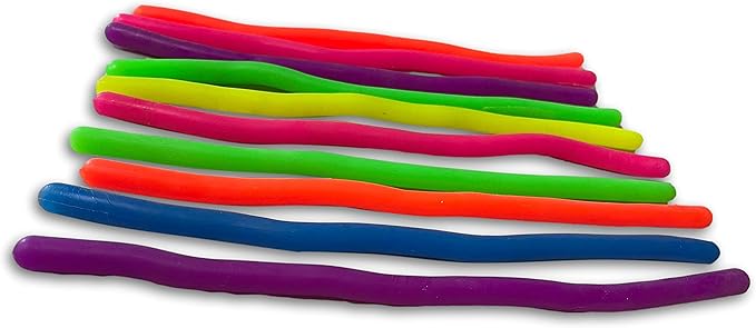 Toys+ Crazy Stretchy String! 10 Pack Stretchy String Fidgets Sensory Stress Reliever ADD, ADHD for Autism Builds Focus and Patience (Multi, 10 Pack)