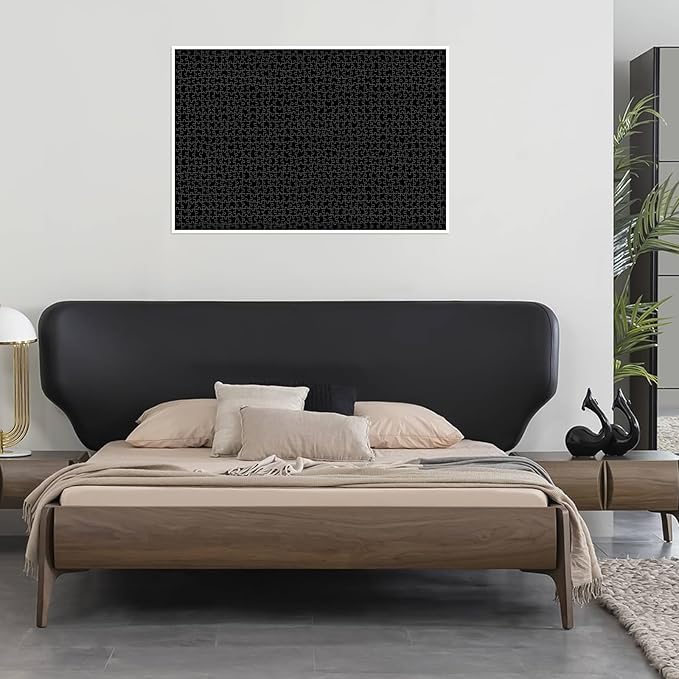 CHengQiSM 1000 Piece Puzzle for Adults, Pure Black Puzzles for Adults 1000 Pieces, Solid Black Jigsaw Puzzle for Adults Teens Seniors, Premium Thick Cardboard, Finished Size 27.6 x 19.7 inches