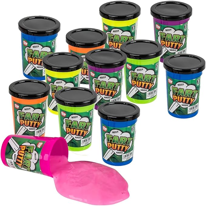 Rhode Island Novelty 3 Inch Fart Putty Assortment, 1 Dozen