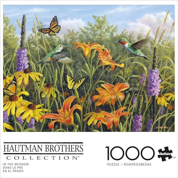 Buffalo Games - Hautman Brothers - in The Meadow - 1000 Piece Jigsaw Puzzle for Adults - Challenging Puzzle Perfect for Game Nights - Finished Size is 26.75 x 19.75 – Precision-Cut Pieces