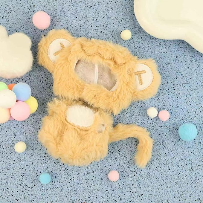 Clothes for labubu 17cm Accessories Suit Cute Clothes for Doll Dress up Animal Style Outfits (NO Doll)（Monkey）