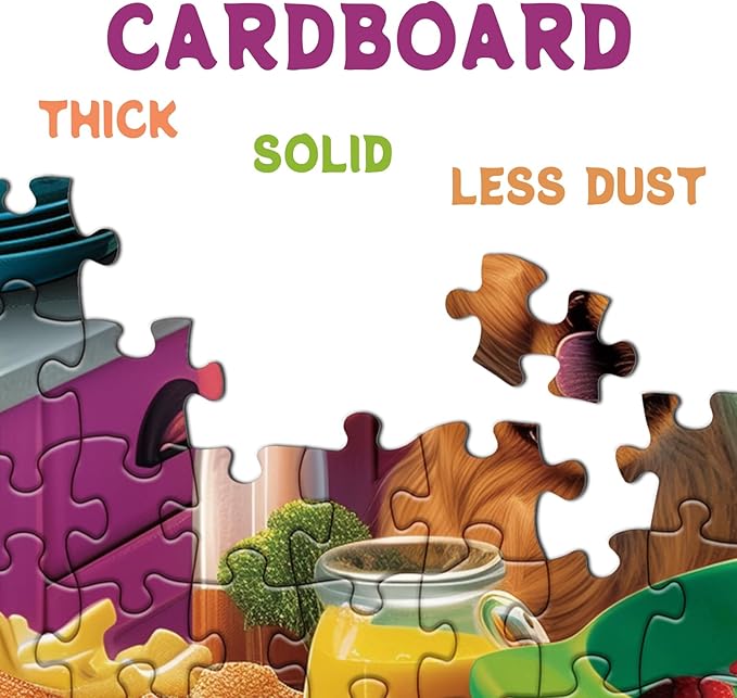 Dog Puppy Pizza Puzzles for Adults 1000 Pieces, Food Kitchen Jigsaw Puzzle, Animals Funny Puzzles