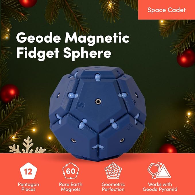 Speks Geode Magnetic Fidget Toy | Sensory Desk Toy for Adults & Teens 14+ | Stress Relief Gift | Sphere, Space Cadet
