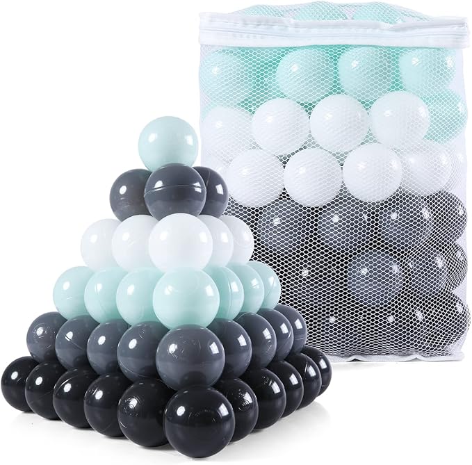 STARBOLO Ball Pit Balls for Toddlers Pack of 100 200 500 - BPA&Phthalate Free Non-Toxic Crush Proof Soft Plastic Balls for 1-5Years Old Toddlers Girl Kids Birthday Pool Playpen Tent Party