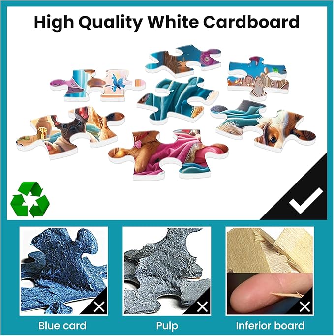 500 Pieces Puzzle for Adults Puzzle Dog Room Jigsaw Puzzle 500 Pieces Recycled Cardboard Jigsaw Puzzles for Adults Family Challenging Game Home Decor Gift Toy for Teens Seniors 20.5 * 15 inch