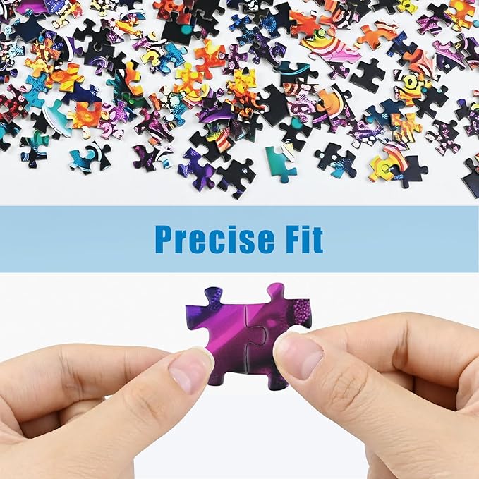 1000 Piece Jigsaw Puzzle for Adults, Vibrant Giraffe Animal Pattern, Back with Letters, Ideal for Home Decor & Puzzle Lover Gifts