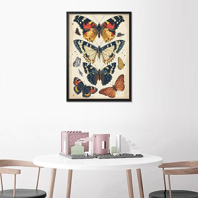 Puzzles for Adults 1000 Pieces, Butterflies Jigsaw Puzzles, Adult Puzzle for Adults, Educational Fun Games or Toys for Elders Friends 20X27 INCH