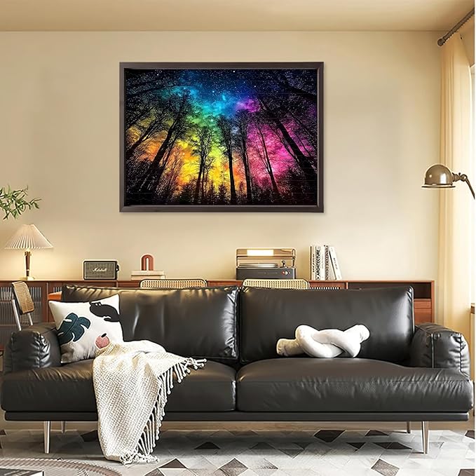 1000 Piece Rainbow Sky Jigsaw Puzzle for Adults, Forest Trees Puzzles for Adults 1000 Pieces, Challenging Puzzle for Friends Family Activity Game Nights, Finished Size 27.6" x 19.7"