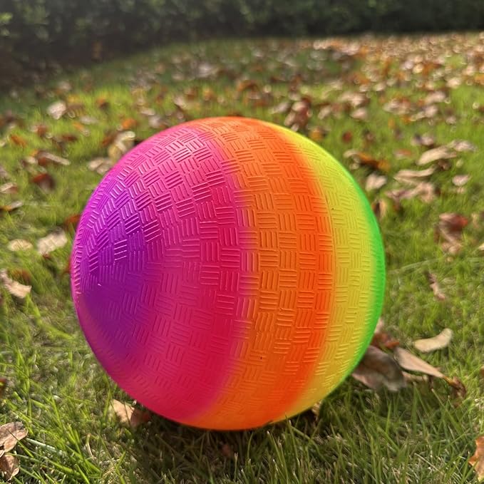 Playground Balls 4 Pack - 8.5 Inch for Kids Outdoor Dodgeball Kickball Handball Game with Hand Pump