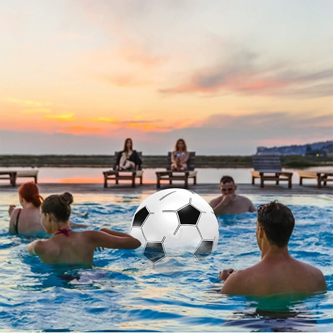 Beach Balls 3Pack - 27" Inflatable Soccer Balls Giant Inflatable Balls, Jumbo Pool Toys Beach Soccer Balls Summer Party Favors Swimming Pool Ball Outdoor Water Game Party Supplies