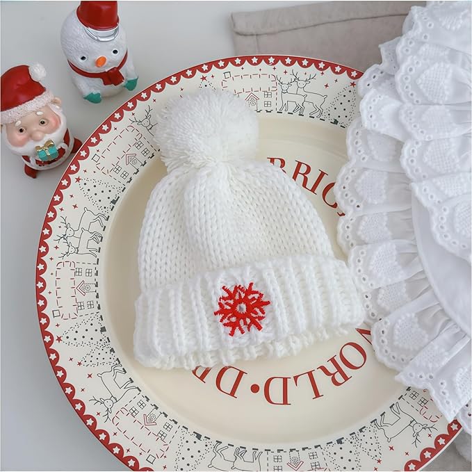 Christmas Clothes for Lu bubu 17cm Dolls(No Doll) Accessories,, Stylish Kawaii Festive Christmas Sweater Scarf Outfit Set 3 Pieces Suitable for 17cm Doll , Xmas Doll Clothing Set Replacement
