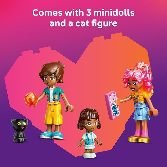 LEGO Friends Heartlake City Candy Store Building Toy - Pretend Playset for Kids, Girls & Boys, Ages 6+ - Gift for Birthdays - W/ 2 Minidolls, a Micro-Doll, and a Cat Figure - 42649