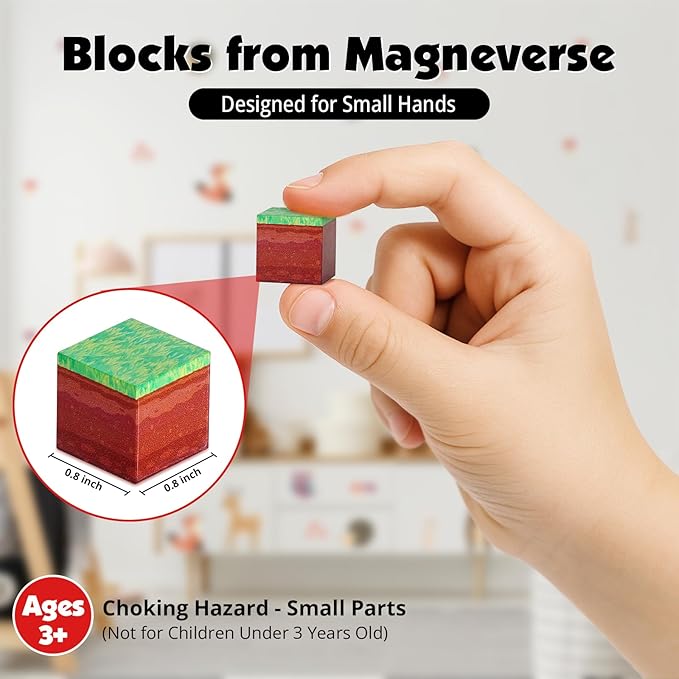 100 PCS 0.8in Magnetic Blocks - Easter Toys for Kids, Magnetic Building Blocks Cubes, Stacking Magnets, School STEM Toys Birthday Gifts for Boys and Girls Age 3+ Years Old (Theme: Portal)