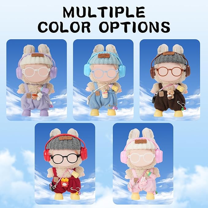 8-Piece Set Dolls Clothes(NO Doll), 17cm Dolls Cute Outfit Accessories, Small Clothes Set for Doll, Gift for Women(Red)