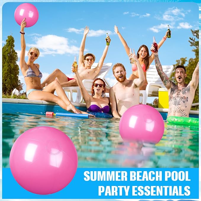 4 Pcs Inflatable Beach Ball 20 inch Swimming Pool Balls Summer Outdoor Decor Beach Balls Ornaments Floatable Ball for Swimming Pool Birthday Party Supplies