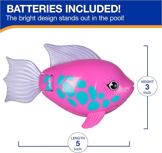 SwimWays Rainbow Reef Fish Toy, Kids Swimming Accessories & Water Toys, Learn to Swim Pool Toys for Kids Ages 5 & Up, Batteries Included, Tuna Turner