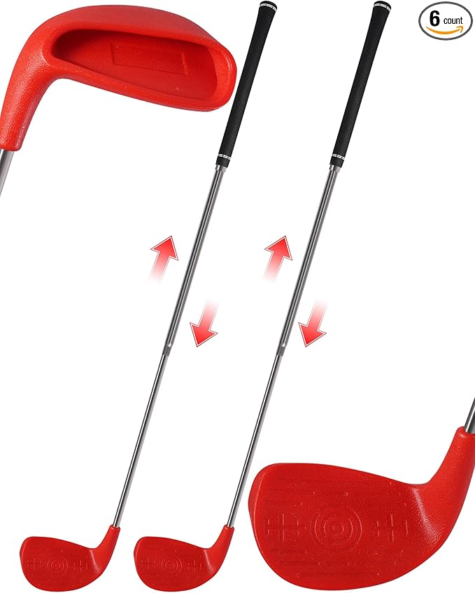HOTWIND 2 Pack Adjustable Golf Clubs Dual-Length 16.54”or 36.65” for Backyard Golf Game with 5”x 3.5” Oversize Head Telescopic Aluminum Shaft for Adults Play Outdoor Golf Yard Game in Parks and Yards