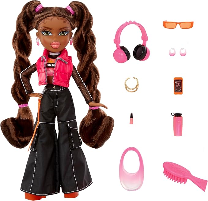 Alwayz Bratz Sasha Fashion Doll with 10 Accessories and Poster