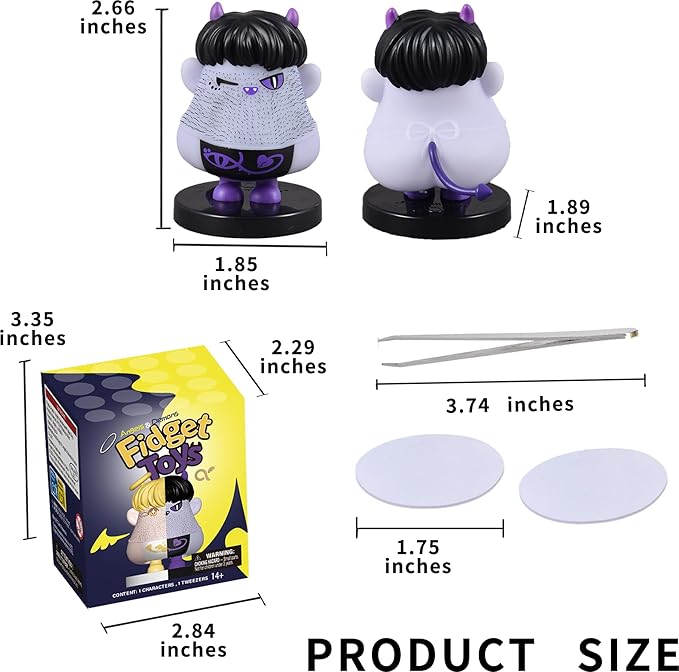 Demons Trichotillomania Picking Fidget Toys for Halloween Christmas Party Gift Treat Bag,Skin Picking Toys Bobblehead Dashboard Car Deco for 14+Ages and Adults Car Interior Desk Ornaments Gifts