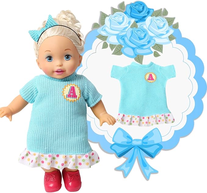 NA BOBO Clothes Set of 6 for 12-14-16 Inch Alive Lovely Baby Doll Clothes Dress Outfits Costumes Dolly Pretty Doll Cloth Handmade Girl Christmas Birthday Gift