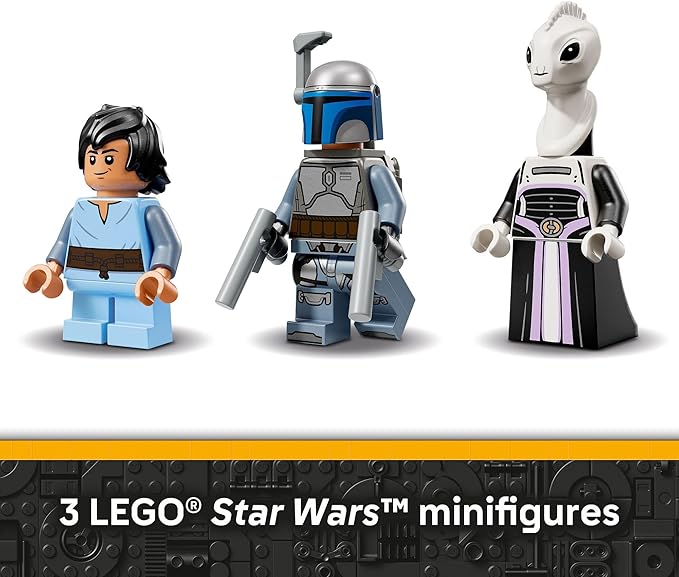 LEGO Star Wars: Attack of The Clones Jango Fett's Starship Building Toy - Pretend Play Set for Boys & Girls, Ages 9+ - Gift for Birthdays - Collectible Model Kit & Kids Room Decor - 75433