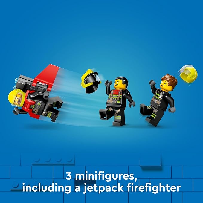 LEGO City Fire Rescue Plane Toy - Building Toy for Boys & Girls, Ages 6+ - Gift for Easter Baskets - Pretend Playset for Kids - W/Working Drop Doors - 60413