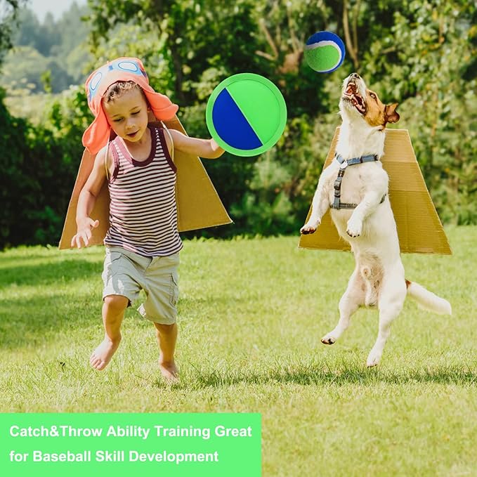 Catch Ball Game for Kids-Beach Toys Backyard Lawn Toss and Catch Games -Upgraded Version Throw Sticky Balls and Catch Game Toys for Kids Boys Girls Adults Family Outside Gifts