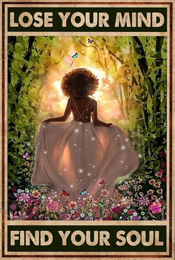 Adults Jigsaw Puzzle 300 Piece Wooden Adults Children PuzzlesLose Your Mind Find Your Soul Poster, Black Girl Magic, African American Art Print