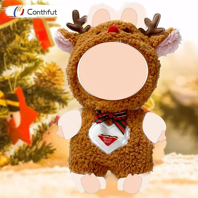 17cm Doll Clothes,Reindeer Outfit for Dolls Accessories,Clothes for Dolls Outfit,Christmas Clothes Set (No Doll)