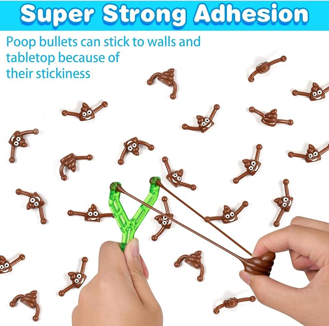 KXCOFTXI 120 Pcs Finger Slingshot Novelty Toys, Toy Poop for Halloween, Fake Poop for Novelty Toys and Amusements, Halloween Poops Rubber Spoof Toy for School Party, Friends Gathering