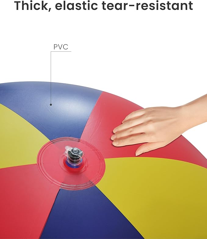 6.5ft Giant Inflatable Beach Ball – Huge Multi-Color Fun for Adults – Perfect for Pool, Beach, and Outdoor Play