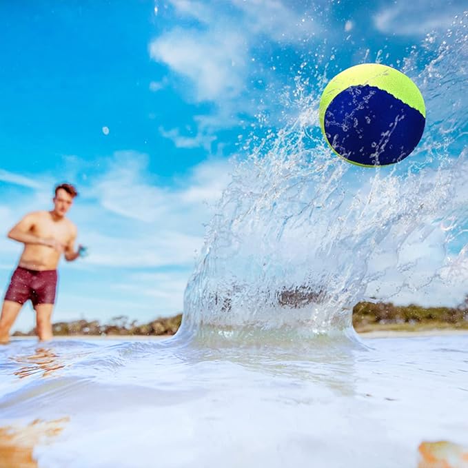 Water Skipping Ball Summer Beach Ball 2-Pack Water Bouncing Balls Grip Ball for Beach Swimming Pool River Lake