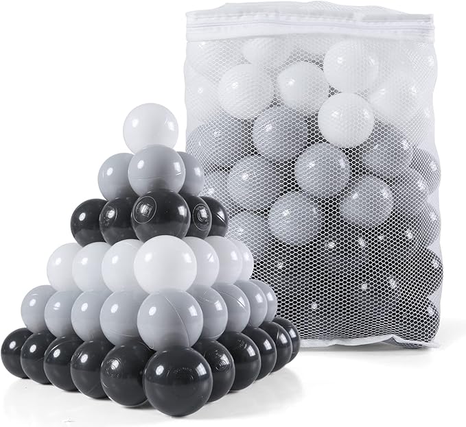 STARBOLO Ball Pit Balls for Toddlers Pack of 100 200 500 - BPA&Phthalate Free Non-Toxic Crush Proof Soft Plastic Balls for 1-5Years Old Toddlers Girl Kids Birthday Pool Playpen Tent Party