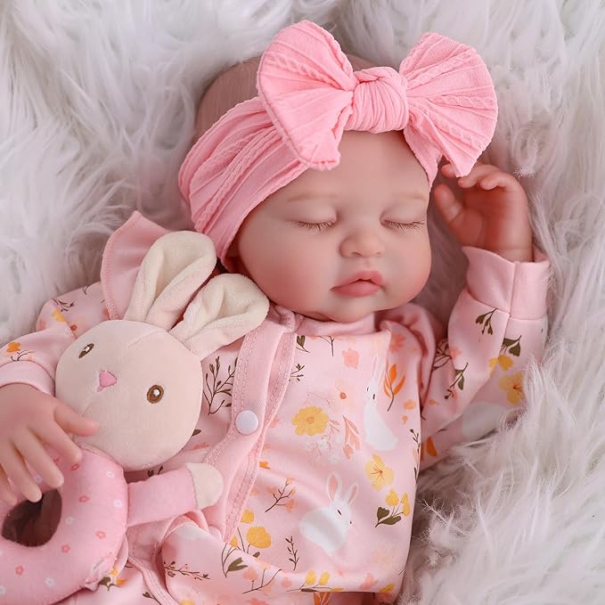 BABESIDE Lifelike Reborn Baby Dolls Girl - 20 Inch Realistic Newborn Baby Doll with Poseable Body, Real Life Baby Dolls with Accessories for 3+ Year Old Girls Gifts, Pretend Play, Collection