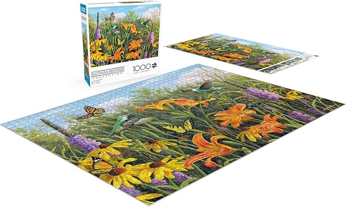 Buffalo Games - Hautman Brothers - in The Meadow - 1000 Piece Jigsaw Puzzle for Adults - Challenging Puzzle Perfect for Game Nights - Finished Size is 26.75 x 19.75 – Precision-Cut Pieces