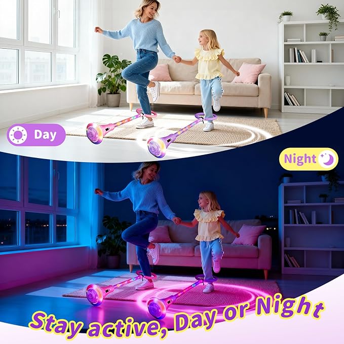 Skip Ball for Kids, Rechargeable Skip Ball Ankle Toy with Flashing Light-Up Wheel & Rod, Indoor/Outdoor Toys for Kids with Counter, Timer and Cal Calculator