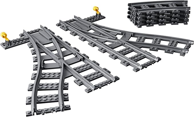 LEGO City Trains Switch Tracks 60238 Building Toy Set for Kids, Boys, and Girls Ages 5+ (8 Pieces)