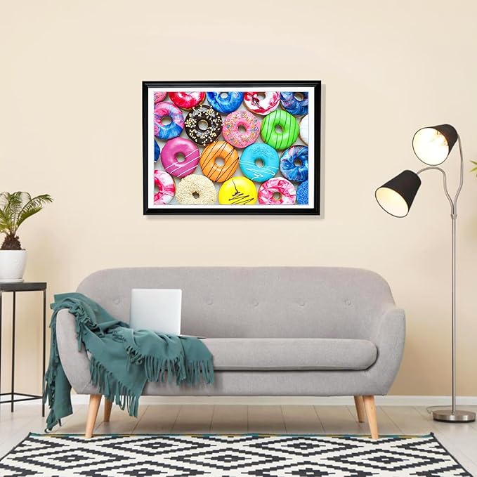 500 Pieces Assorted Cupcake Jigsaw Puzzle for Adults and Kids Big Size Gift Idea (Donuts)
